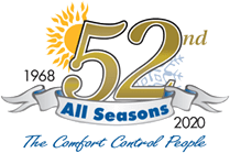 all seasons anniversary 52 year logo